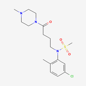 N-(5-chloro-2-methylphenyl)-N-[4-(4-methyl-1-piperazinyl)-4-oxobutyl]methanesulfonamide