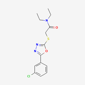 2-{[5-(3-chlorophenyl)-1,3,4-oxadiazol-2-yl]thio}-N,N-diethylacetamide