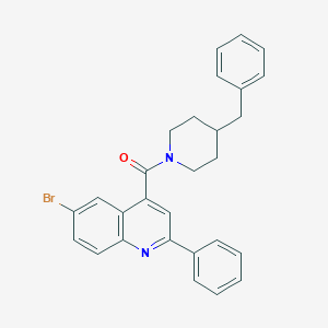 molecular formula C28H25BrN2O B444523 (4-Benzylpiperidin-1-yl)(6-bromo-2-phenylquinolin-4-yl)methanone 