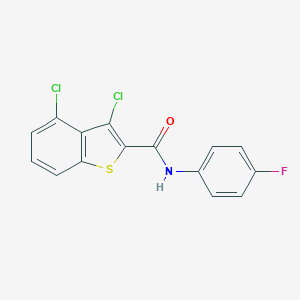 molecular formula C15H8Cl2FNOS B444524 3,4-dichloro-N-(4-fluorophenyl)-1-benzothiophene-2-carboxamide 