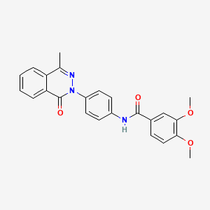 molecular formula C24H21N3O4 B4445251 3,4-dimethoxy-N-[4-(4-methyl-1-oxophthalazin-2-yl)phenyl]benzamide 