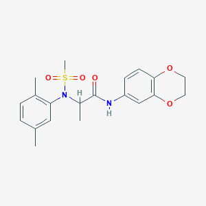 N~1~-(2,3-dihydro-1,4-benzodioxin-6-yl)-N~2~-(2,5-dimethylphenyl)-N~2~-(methylsulfonyl)alaninamide