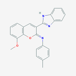 N-[(2Z)-3-(1H-benzimidazol-2-yl)-8-methoxy-2H-chromen-2-ylidene]-4-methylaniline