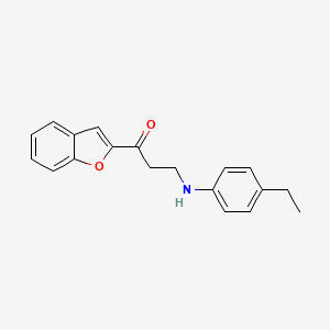 1-(1-benzofuran-2-yl)-3-[(4-ethylphenyl)amino]-1-propanone