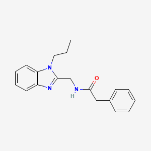 2-phenyl-N-[(1-propyl-1H-benzimidazol-2-yl)methyl]acetamide