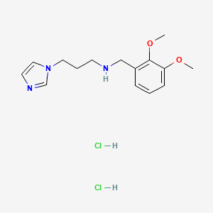 N-[(2,3-dimethoxyphenyl)methyl]-3-imidazol-1-ylpropan-1-amine;dihydrochloride