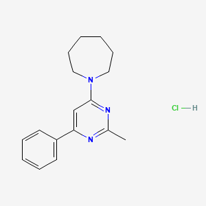 1-(2-methyl-6-phenyl-4-pyrimidinyl)azepane hydrochloride