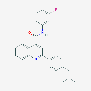 N-(3-fluorophenyl)-2-[4-(2-methylpropyl)phenyl]quinoline-4-carboxamide