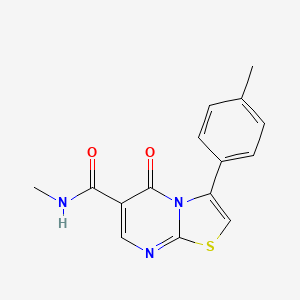 N-methyl-3-(4-methylphenyl)-5-oxo-5H-[1,3]thiazolo[3,2-a]pyrimidine-6-carboxamide