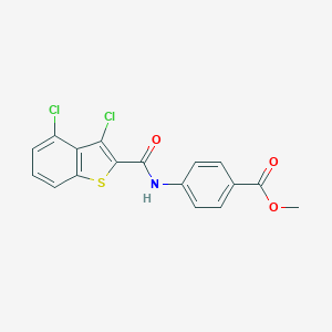 molecular formula C17H11Cl2NO3S B444552 Methyl 4-{[(3,4-dichloro-1-benzothien-2-yl)carbonyl]amino}benzoate 