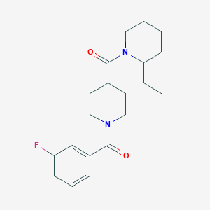 2-ethyl-1-{[1-(3-fluorobenzoyl)-4-piperidinyl]carbonyl}piperidine