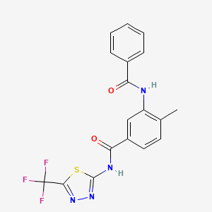 3-(benzoylamino)-4-methyl-N-[5-(trifluoromethyl)-1,3,4-thiadiazol-2-yl]benzamide