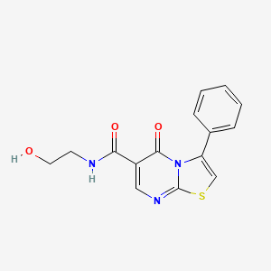 N-(2-hydroxyethyl)-5-oxo-3-phenyl-5H-[1,3]thiazolo[3,2-a]pyrimidine-6-carboxamide