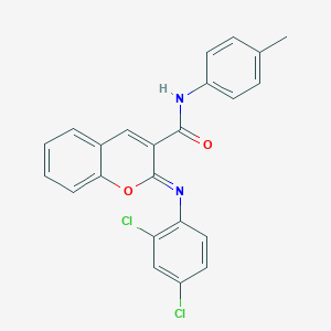 (2Z)-2-[(2,4-dichlorophenyl)imino]-N-(4-methylphenyl)-2H-chromene-3-carboxamide