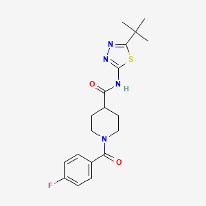 N-(5-tert-butyl-1,3,4-thiadiazol-2-yl)-1-(4-fluorobenzoyl)-4-piperidinecarboxamide