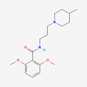 2,6-dimethoxy-N-[3-(4-methyl-1-piperidinyl)propyl]benzamide