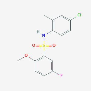 N-(4-chloro-2-methylphenyl)-5-fluoro-2-methoxybenzenesulfonamide