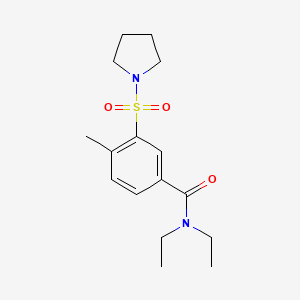 N,N-diethyl-4-methyl-3-(1-pyrrolidinylsulfonyl)benzamide