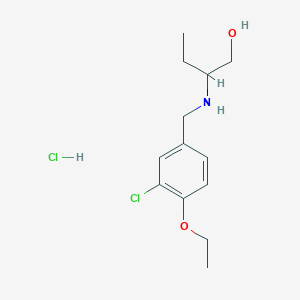 molecular formula C13H21Cl2NO2 B4445710 2-[(3-chloro-4-ethoxybenzyl)amino]butan-1-ol hydrochloride 