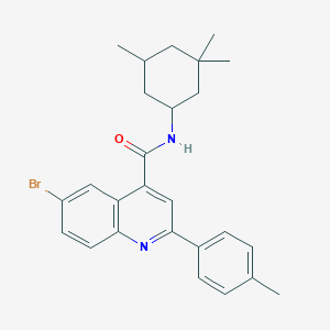 molecular formula C26H29BrN2O B444572 6-bromo-2-(4-methylphenyl)-N-(3,3,5-trimethylcyclohexyl)quinoline-4-carboxamide 