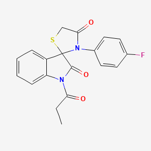 3'-(4-fluorophenyl)-1-propionyl-4'H-spiro[indole-3,2'-[1,3]thiazolidine]-2,4'(1H)-dione