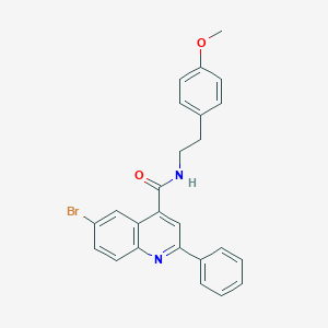 molecular formula C25H21BrN2O2 B444577 6-bromo-N-[2-(4-methoxyphenyl)ethyl]-2-phenylquinoline-4-carboxamide 