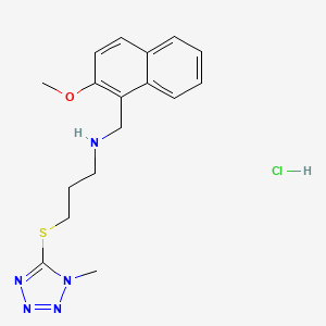 molecular formula C17H22ClN5OS B4445772 N-[(2-methoxy-1-naphthyl)methyl]-3-[(1-methyl-1H-tetrazol-5-yl)thio]propan-1-amine hydrochloride 