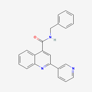 molecular formula C22H17N3O B4445792 N-benzyl-2-(3-pyridinyl)-4-quinolinecarboxamide 