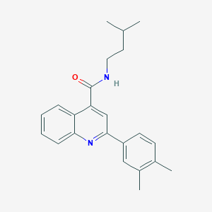 molecular formula C23H26N2O B444581 2-(3,4-dimethylphenyl)-N-(3-methylbutyl)quinoline-4-carboxamide 