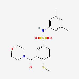 N-(3,5-dimethylphenyl)-4-(methylthio)-3-(4-morpholinylcarbonyl)benzenesulfonamide