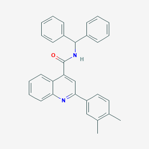 molecular formula C31H26N2O B444587 N-benzhydryl-2-(3,4-dimethylphenyl)quinoline-4-carboxamide 