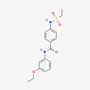 molecular formula C17H20N2O4S B4445872 N-(3-ethoxyphenyl)-4-[(ethylsulfonyl)amino]benzamide 