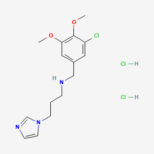 molecular formula C15H22Cl3N3O2 B4445906 N-(3-chloro-4,5-dimethoxybenzyl)-3-(1H-imidazol-1-yl)propan-1-amine dihydrochloride 
