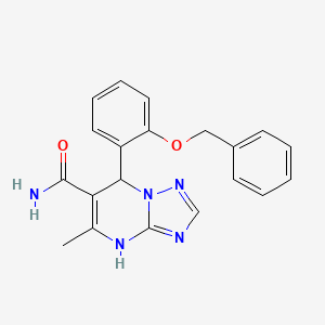 molecular formula C20H19N5O2 B4445912 7-[2-(benzyloxy)phenyl]-5-methyl-4,7-dihydro[1,2,4]triazolo[1,5-a]pyrimidine-6-carboxamide 