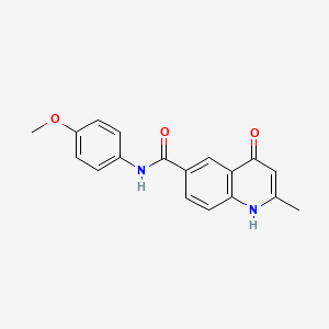 molecular formula C18H16N2O3 B4445914 4-hydroxy-N-(4-methoxyphenyl)-2-methyl-6-quinolinecarboxamide 