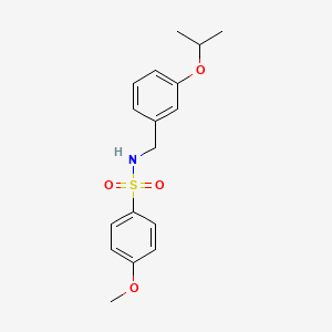 molecular formula C17H21NO4S B4445922 N-(3-isopropoxybenzyl)-4-methoxybenzenesulfonamide 