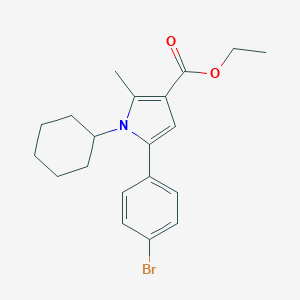 molecular formula C20H24BrNO2 B444593 ethyl 5-(4-bromophenyl)-1-cyclohexyl-2-methyl-1H-pyrrole-3-carboxylate 