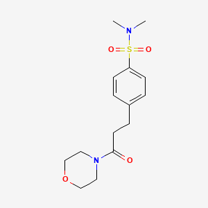 molecular formula C15H22N2O4S B4445933 N,N-dimethyl-4-[3-(4-morpholinyl)-3-oxopropyl]benzenesulfonamide 