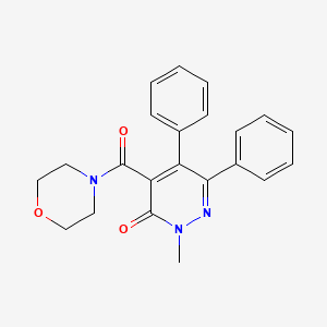 molecular formula C22H21N3O3 B4445935 2-methyl-4-(4-morpholinylcarbonyl)-5,6-diphenyl-3(2H)-pyridazinone 
