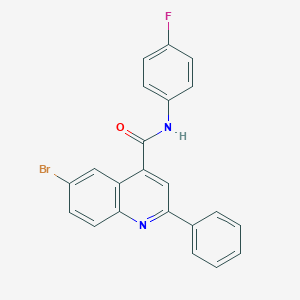 6-bromo-N-(4-fluorophenyl)-2-phenylquinoline-4-carboxamide