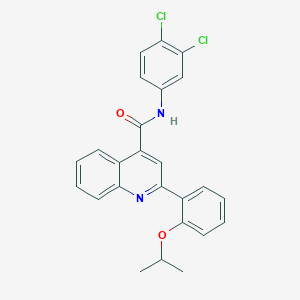 molecular formula C25H20Cl2N2O2 B444595 N-(3,4-dichlorophenyl)-2-(2-isopropoxyphenyl)quinoline-4-carboxamide 