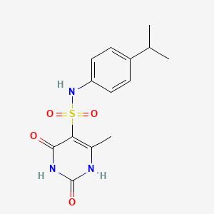 molecular formula C14H17N3O4S B4445969 N-(4-isopropylphenyl)-6-methyl-2,4-dioxo-1,2,3,4-tetrahydro-5-pyrimidinesulfonamide 