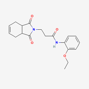 molecular formula C19H22N2O4 B4445983 3-(1,3-dioxo-1,3,3a,4,7,7a-hexahydro-2H-isoindol-2-yl)-N-(2-ethoxyphenyl)propanamide 