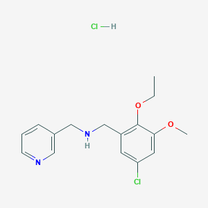 molecular formula C16H20Cl2N2O2 B4445996 (5-chloro-2-ethoxy-3-methoxybenzyl)(pyridin-3-ylmethyl)amine hydrochloride 