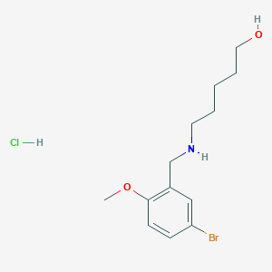 molecular formula C13H21BrClNO2 B4446024 5-[(5-bromo-2-methoxybenzyl)amino]-1-pentanol hydrochloride 