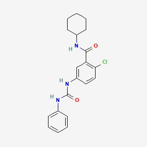 molecular formula C20H22ClN3O2 B4446038 5-[(anilinocarbonyl)amino]-2-chloro-N-cyclohexylbenzamide 