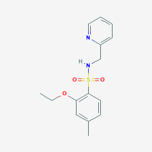 molecular formula C15H18N2O3S B4446074 2-ethoxy-4-methyl-N-(2-pyridinylmethyl)benzenesulfonamide 