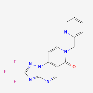 molecular formula C15H9F3N6O B4446079 7-(2-pyridinylmethyl)-2-(trifluoromethyl)pyrido[3,4-e][1,2,4]triazolo[1,5-a]pyrimidin-6(7H)-one 