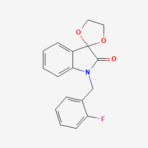 1'-(2-fluorobenzyl)spiro[1,3-dioxolane-2,3'-indol]-2'(1'H)-one