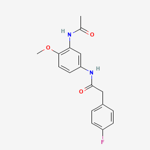 molecular formula C17H17FN2O3 B4446108 N-[3-(acetylamino)-4-methoxyphenyl]-2-(4-fluorophenyl)acetamide 